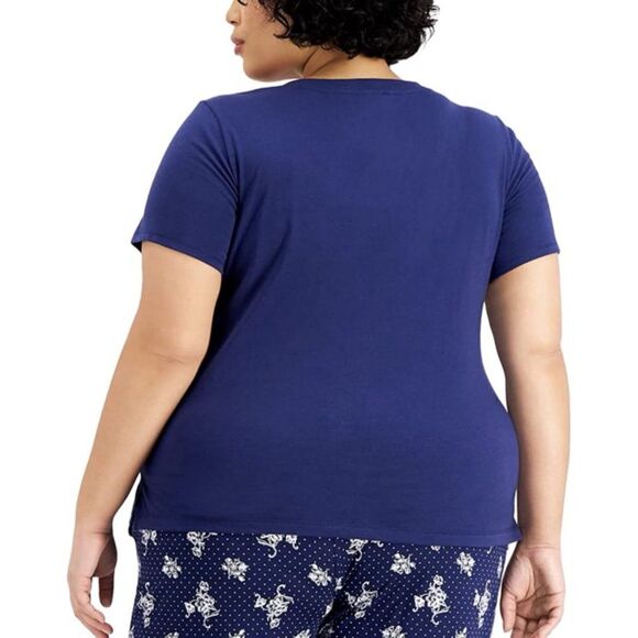 Charter Club V-Neck Sleep T-Shirt Medieval Blue XL - Picture 2 of 2